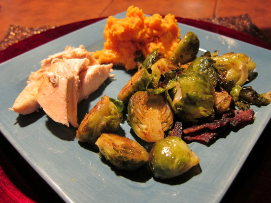 11.21 roast chicken and brussel sprouts