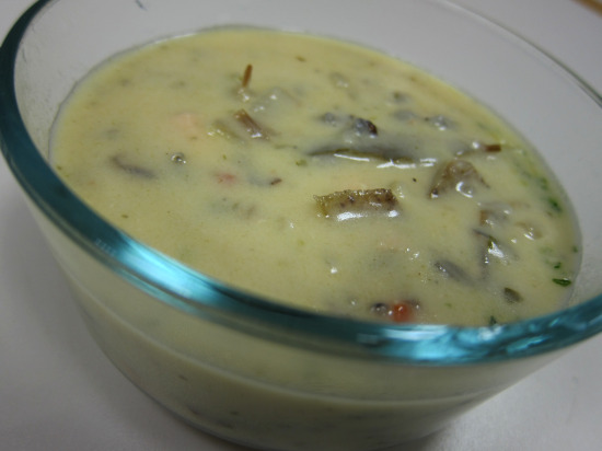 11.23 Cream of Chicken with wild rice soup